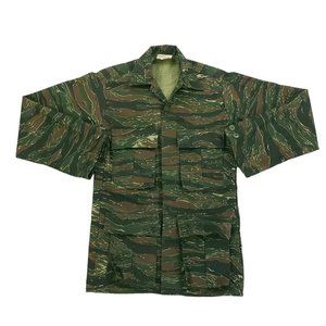 Vintage Gung Ho Tiger Stripe Camo Hunting Shirt Jacket Mens Size XS USA Made